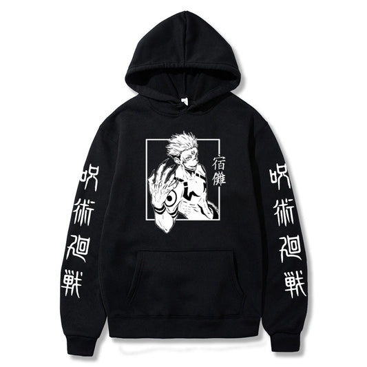 Harajuku Hoodies Unisex Jujutsu Kaisen Anime Ryomen Sukuna Graphics Printed Men's Hoodie Streetwear Fashion Casual Sweatshirt